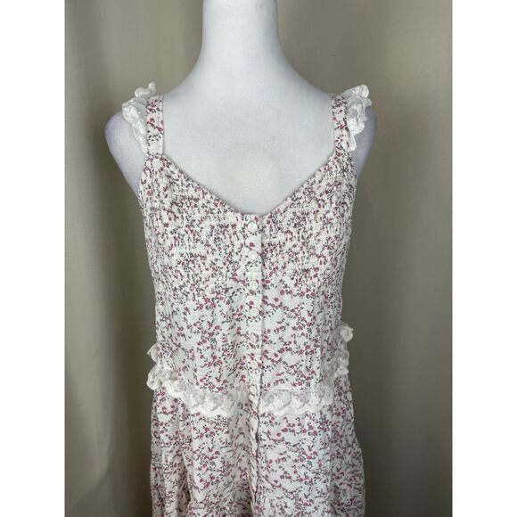 And Now This White Floral Ruffle Strap Midi Dress – Size XL - Picture 3 of 7